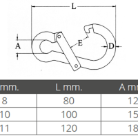 KARABIN  AISI 316  S ASIMETRIČNIM OTVOROM - Slika 2