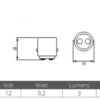 LED-ŽARULJA 1 LED BA9S - Slika 2