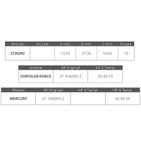 CHRYSLER / MERCURY-FORCE  - IMPELER RO 47-F40065-2 - Slika 2