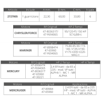 CHRYSLER /MARINER / MERCRUISER / MERCURY - IMPELER - Slika 2