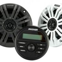 KICKER MARINE AUDIO -KOMPLET KIT : KMC2 + 2HP4'' + antena + audio kabel